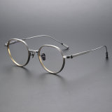 Round Titanium Glasses LE1115_Silver