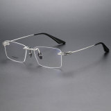 Rimless Titanium Glasses LE1209_Silver