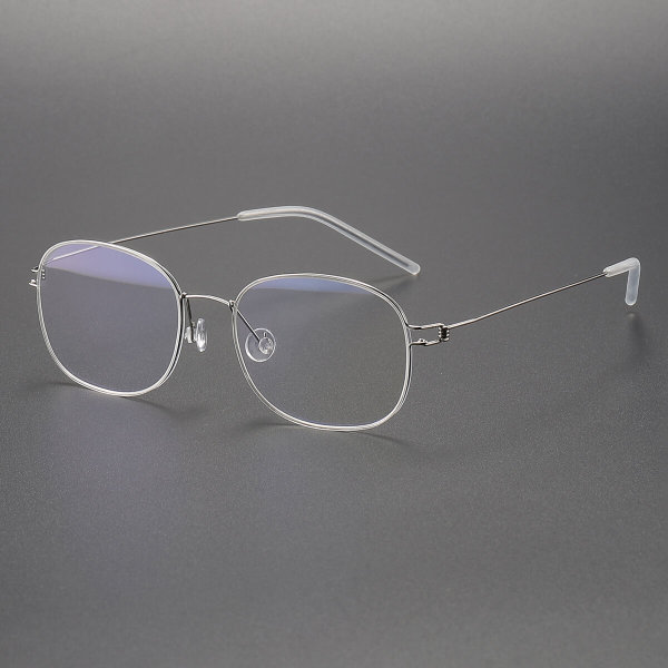 Oval Titanium Glasses LE1152_Silver