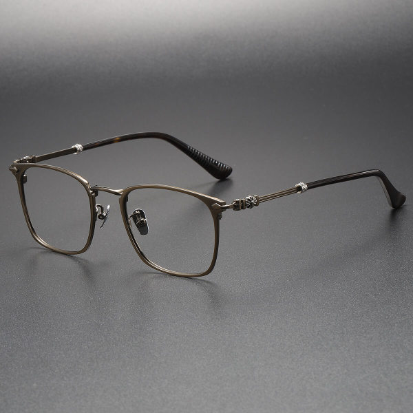 Square Titanium Glasses LE1149_Bronze