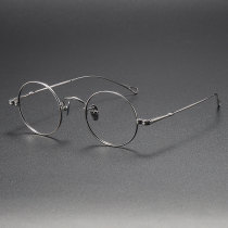 Round Titanium Glasses LE1178_Silver Round Titanium Glasses LE1178_Silver
