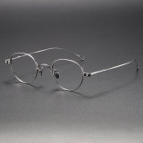 Oval Titanium Glasses LE1264_Silver