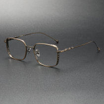 Square Titanium Glasses LE1206_Bronze