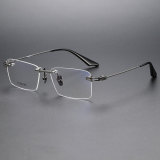 Rimless Titanium Glasses LE1209_Gunmetal