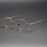 Oval Titanium Glasses LE1264_Gold