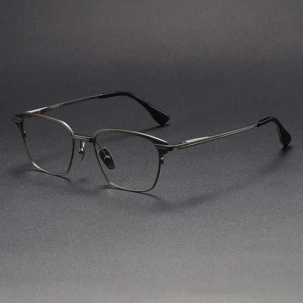 Browline Titanium Glasses LE1179_Gunmetal