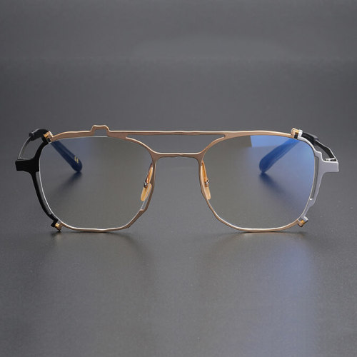 Aviator Titanium Glasses LE1294_Gold & Black