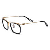 Acetate & Titanium Eyeglasses LE0677_Black & Gold