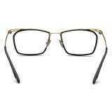 Acetate & Titanium Eyeglasses LE0677_Black & Gold