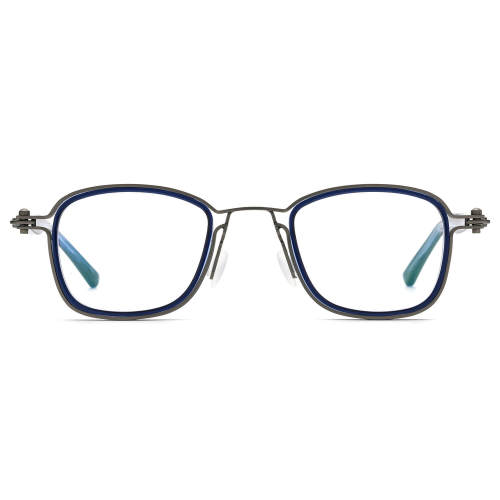 Square Metal Eyeglasses Frame LE0519_Blue