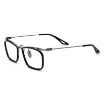 Acetate & Titanium Eyeglasses LE0677_Black - Gunmetal