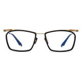 Acetate & Titanium Eyeglasses LE0677_Black & Gold