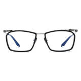 Acetate & Titanium Eyeglasses LE0677_Black - Gunmetal