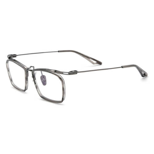 Acetate & Titanium Eyeglasses LE0677_Gray