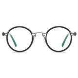 Acetate & Titanium Eyeglasses LE0520_Black & Gunmetal
