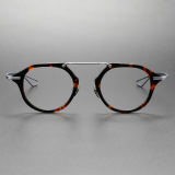 Acetate & Titanium Eyeglasses LE0319_Tortoise & Silver