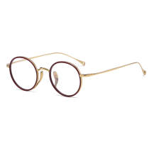 Titanium Eyeglasses LE0384_Gold - Purple