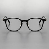 Acetate & Titanium Eyeglasses LE0342_Black Front View
