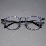 Acetate & Titanium Eyeglasses LE0334_Clear & Gunmetal