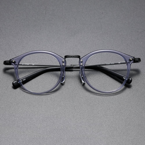 Acetate & Titanium Eyeglasses LE0334_Clear & Gunmetal