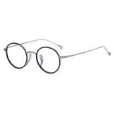 Titanium Eyeglasses LE0384_Silver & Black