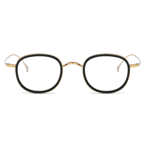 Titanium Eyeglasses LE0385_Gold & Black