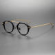 Acetate & Titanium Eyeglasses LE0319_Black - Gold