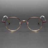 Titanium Eyeglasses LE1053_Red & Gold