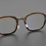 Square Genuine Natural Horn Rim Glasses LH7006_Dark Brown