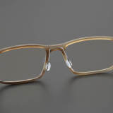 Rectangle Genuine Natural Horn Rim Glasses LH7007_Light Brown