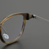 Square Genuine Natural Horn Rimmed Glasses LH7004_Dark Brown