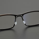 Rectangle Genuine Natural Horn Rim Glasses LH7007_Striped Black