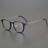 Square Genuine Natural Horn Rimmed Glasses LH7004_Black