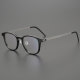 Square Genuine Natural Horn Rimmed Glasses LH7004_Black