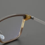 Square Genuine Natural Horn Rimmed Glasses LH7001_Tortoise