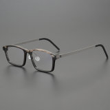 Rectangle Genuine Natural Horn Rim Glasses LH7007_Striped Black