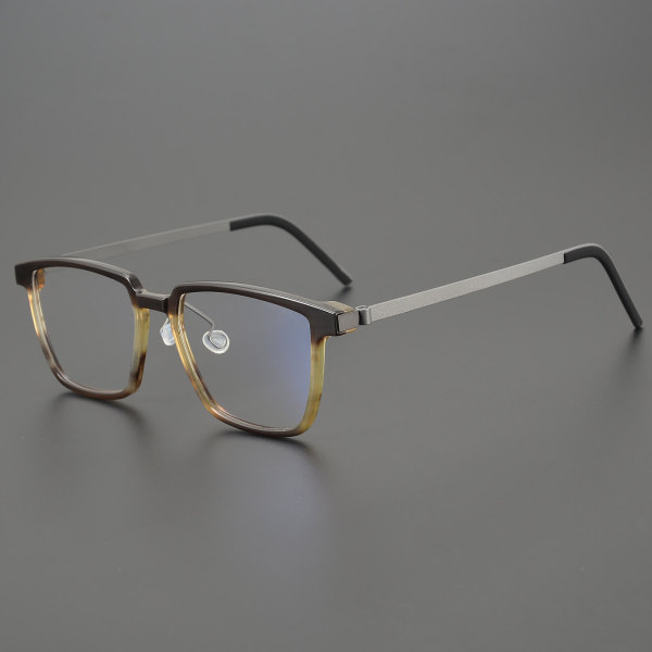 Square Genuine Natural Horn Rimmed Glasses LH7001_Tortoise