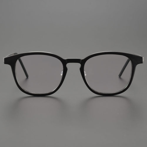 Square Genuine Natural Horn Rimmed Glasses LH7004_Black