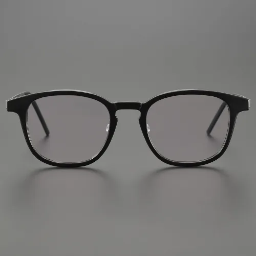 Square Genuine Natural Horn Rimmed Glasses LH7004_Black