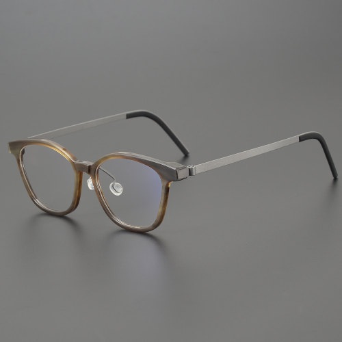 Cat Eye Genuine Natural Horn Rim Glasses LH7005_Dark Brown