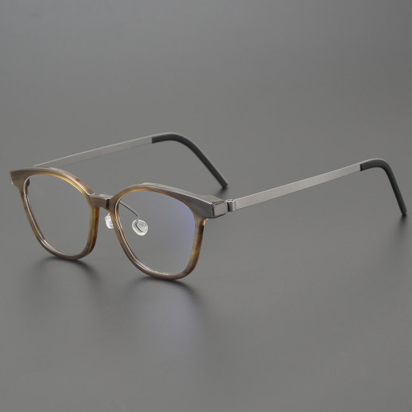 Cat Eye Genuine Natural Horn Rim Glasses LH7005_Dark Brown