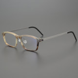 Rectangle Genuine Natural Horn Rim Glasses LH7007_Light Brown