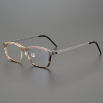 Rectangle Genuine Natural Horn Rim Glasses LH7007_Light Brown