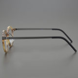 Square Genuine Natural Horn Rim Glasses LH7006_Light Brown