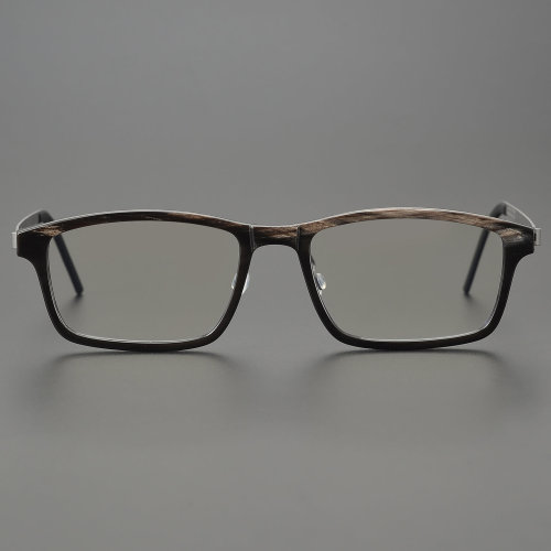 Rectangle Genuine Natural Horn Rim Glasses LH7007_Striped Black