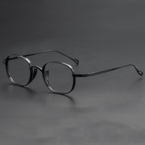Square Titanium Glasses LE1224_Black
