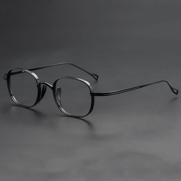 Square Titanium Glasses LE1224_Black