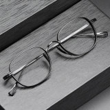 Square Titanium Glasses LE1224_Black