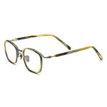 Acetate & Titanium Glasses LE0557_Yellow - Gray