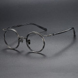 Titanium Round Gunmetal Glasses LE1068_Gunmetal